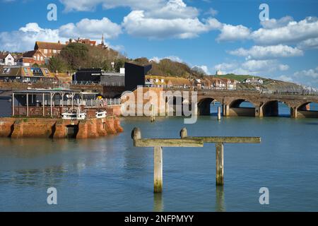 FOLKESTONE, KENT/UK - NOVEMBER 12 : View of the harbour in Folkestone on November 12, 2019 Stock Photo