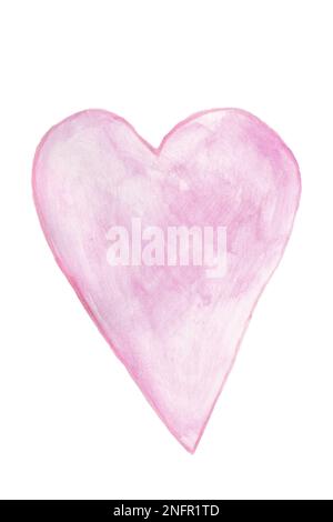 Painted pink heart Stock Photo