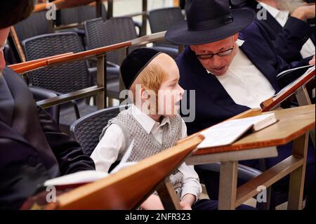 Jerusalem Israel. Orthodox jews praying at the wailing wall Stock Photo