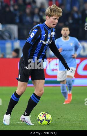 Roma, Lazio. 11th Feb, 2023. Rasmus Hojlund of Atalanta during the Serie A match between SS Lazio v Atalanta at Olimpico stadium in Rome, Italy, Feb 11st, 2023. (Credit photo AllShotLive/Sipa Usa) Credit: Sipa USA/Alamy Live News Stock Photo