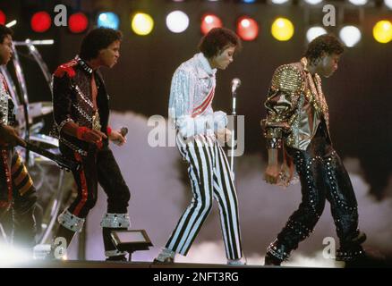 Singer Michael Jackson, performs during 