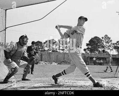 Old-Time Baseball Photos - Ted Williams, 1938 - This photo was taken when a  very young looking Williams played a season for the Minneapolis Millers in  AA before getting called up to