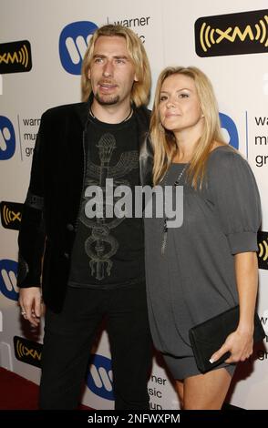 Chad Kroeger and wife Marianne Gurick attend the 2008 Clive Davis Pre ...