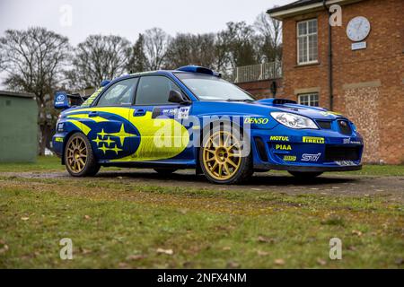 2006 Subaru Impreza WRX ‘L29 SRT’ on display at the Japanese Assembly held at Bicester Heritage Centre on the 29th January 2023. Stock Photo