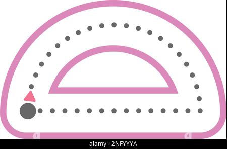 Dotted semicircle shape for tracing lines for preschool and kindergarten school kids for drawing practice Stock Vector