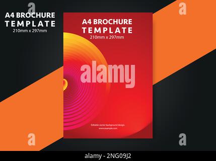 A4 Brochure Background design template vector, Flyer template for business background layout in A4 size Stock Vector