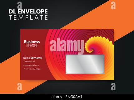 The envelope DL size template. International standard size. Envelope template design. Envelope mock up. Vector illustration Stock Vector