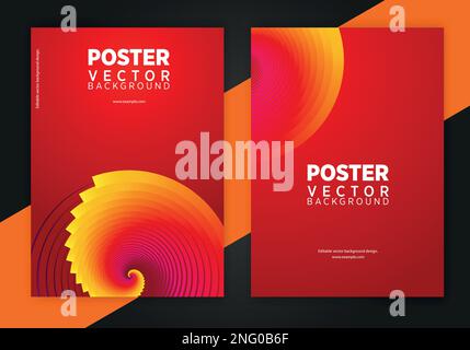 Trendy abstract glitch art poster set. Vector cover templates with abstract waves, geometric shapes in bauhaus, memphis, hipster style. Design backgro Stock Vector