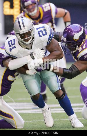 Dallas Cowboys Julius Jones escaped the grasp of Philadelphia Eagles Juqua  Thomas during the first quarter December 16, 2007 at Texas Stadium in  Irving, TX. The Eagles upset the Cowboys 10-6. (UPI