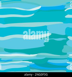 Abstract seamless blue pattern; Abstract marine water, vector illustration; Stock Vector