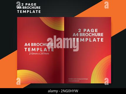 Trifold brochure design. A4 abstract business brochure template. Creative design marketing flyer template with text space. Stock Vector