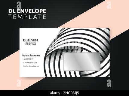 The envelope DL size template. International standard size. Envelope template design. Envelope mock up. Vector illustration Stock Vector