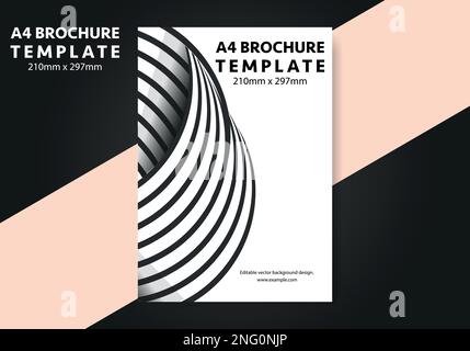 A4 Brochure Background design template vector, Flyer template for business background layout in A4 size Stock Vector