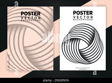 Trendy abstract glitch art poster set. Vector cover templates with abstract waves, geometric shapes in bauhaus, memphis, hipster style. Design backgro Stock Vector