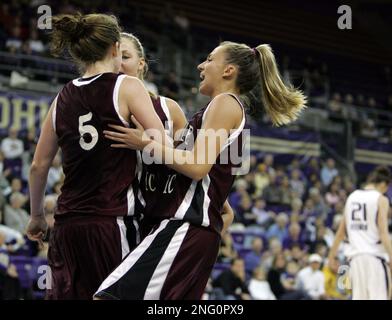 Seattle Pacific University s Libby Magnuson left Megan