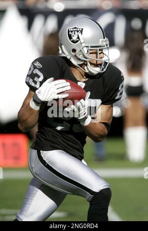 Chris Carr of the Oakland Raiders runs with the ball during a game