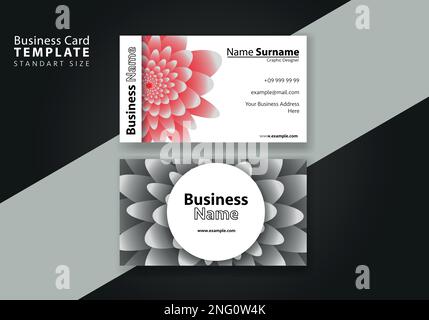 Business Card Template Design Abstract Modern business card for Luxury Presentation of Simple Corporate Identity Concept Minimal Elegant Brand Set of Stock Vector