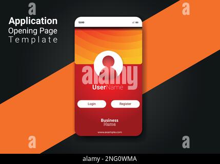 Landing page template. Home page for app design. Ui page vector design. Stock Vector