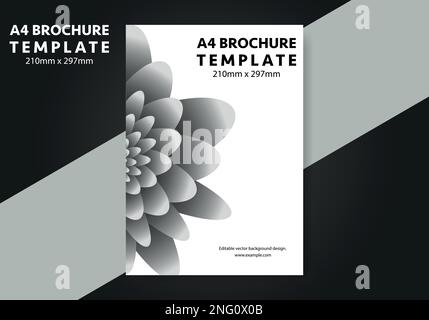 A4 Brochure Background design template vector, Flyer template for business background layout in A4 size Stock Vector