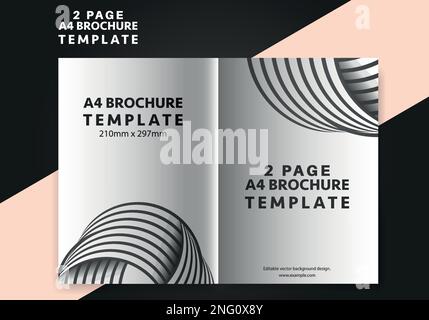Trifold brochure design. A4 abstract business brochure template. Creative design marketing flyer template with text space. Stock Vector