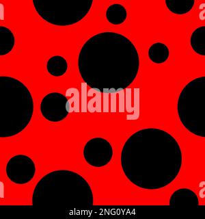 Red background with black spots vector Stock Vector