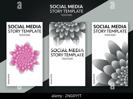 Story template for social media - editable story cover design for business Stock Vector