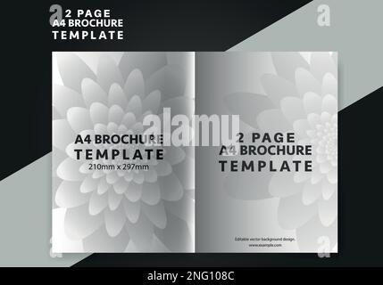 Trifold brochure design. A4 abstract business brochure template. Creative design marketing flyer template with text space. Stock Vector
