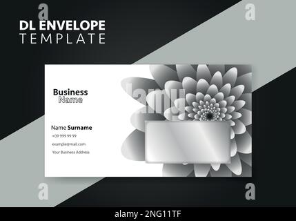 The envelope DL size template. International standard size. Envelope template design. Envelope mock up. Vector illustration Stock Vector