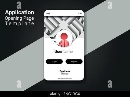 Landing page template. Home page for app design. Ui page vector design. Stock Vector