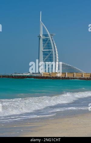 The world's only 7 star hotel Burj Al Arab in Dubai, United Arab Emirates Stock Photo