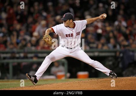 Boston Red Sox Daisuke Matsuzaka during Game 6 of the American League  Championship baseball series Saturday, Oct. 20, 2007, at Fenway Park in  Boston. (AP Photo/Winslow Townson Stock Photo - Alamy