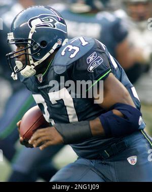 Seattle Seahawks running back Shaun Alexander watches as the game slips away  in the second half of Super Bowl XL featuring the Seattle Seahawks and the  Pittsburgh Steelers at Ford Field in