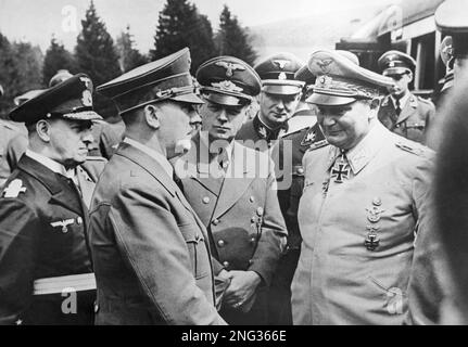 Grand Admiral Erich Raeder (on the right) and Captain Otto Ciliax (left ...