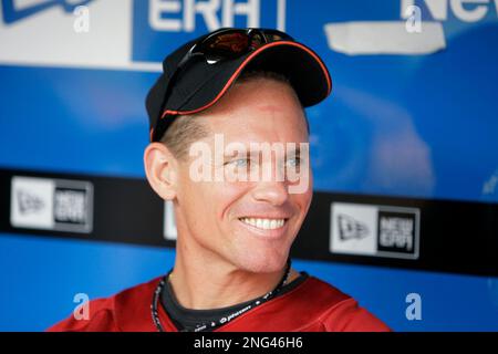 Houston Astros designated hitter Craig Biggio smiles before the start of a  baseball game against the Texas Rangers, Friday, June 22, 2007, in  Arlington, Texas. (AP Photo/Matt Slocum Stock Photo - Alamy