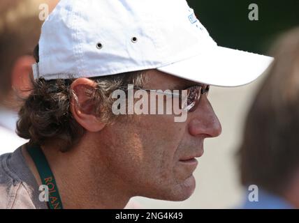 Mats Wilander during the French Open, Grand Slam tennis tournament