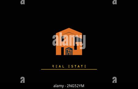 Real Estate letters Initials Monogram logo AG , GA Stock Vector
