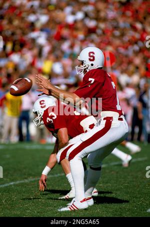 Stanford University quarterback John Elway announced April 26, 1983 that he  would play baseball for the New York Yankees rather than sign with the  Baltimore Colts as the top draft choice of