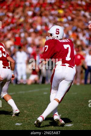 Stanford University quarterback John Elway announced April 26, 1983 that he  would play baseball for the New York Yankees rather than sign with the  Baltimore Colts as the top draft choice of