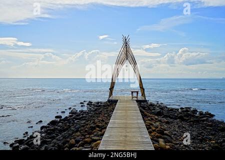 Anyer Beach at Mambruk Hotel and Resort, Anyer, Banten, Indonesia Stock Photo