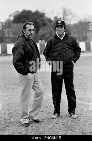 Oakland Raiders coach Tom Flores runs victorious off the field in San Diego  on Sunday, Jan. 11, 1981 after his team beat the San Diego Chargers 34-27  to win the AFC championship