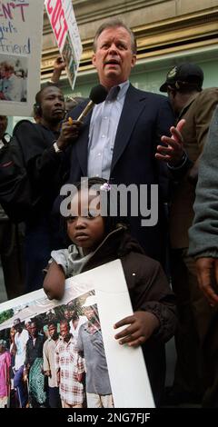 Rep.Tony Hall D Ohio talks outside the Cartier store in New York