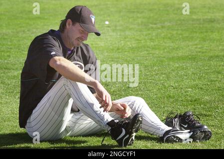 Arizona Diamondbacks Randy Johnson pitches against the San Francisco Giants  on Sept. 10, 2004 in Phoenix, AZ. (UPI Photo/Will Powers Stock Photo - Alamy