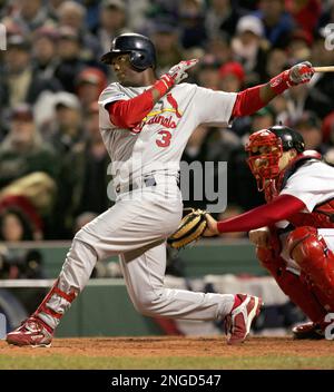 FILE ** St. Louis Cardinals shortstop Edgar Renteria at bat Aug. 17, 2004  in St. Louis. Talks between Renteria, a free agent, his agents and the St.  Louis Cardinals continue. A