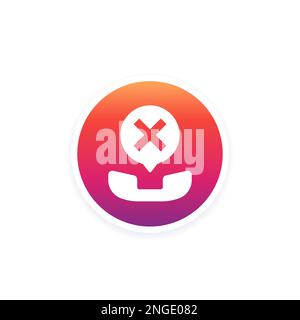blocked phone call icon for web Stock Vector
