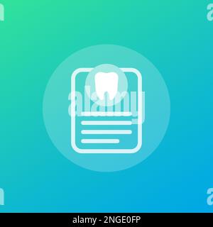 Dental record icon, vector design Stock Vector