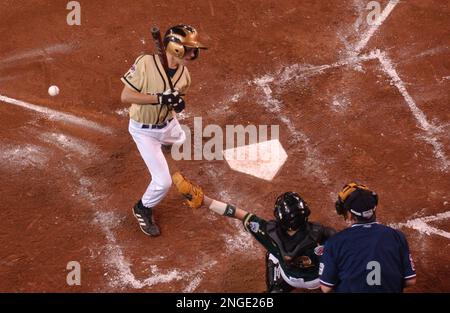 Little League baseball batter, catcher, and umpire lined up for  pitch-Victoria, British Columbia, Canada Stock Photo - Alamy