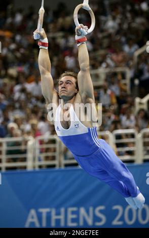 Greece's Dimosthenis Tampakos performs his gold medal routine on the ...