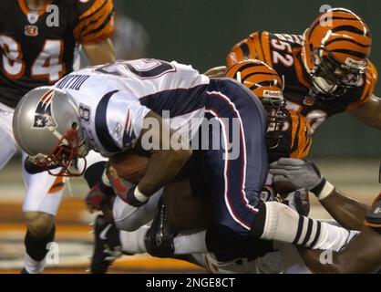 Cincinnati Bengals linebacker Brian Simmons. The Oakland Raiders defeated  the Bengals, 23-20, in an NFL football game at Network Associates Coliseum  in Oakland, Calif. on Sunday, Sept. 14, 2003. Photo via Credit: