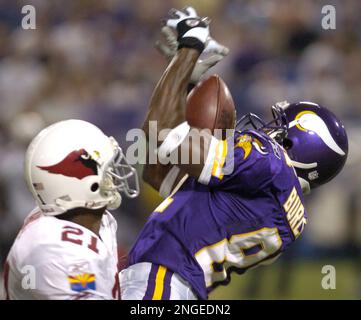 Wide receiver Nate Burleson of the Minnesota Vikings walks on the