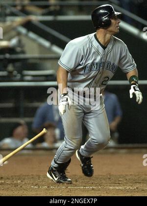 TOKYO, Japan - Tampa Bay Devil Rays' Tino Martinez signs his